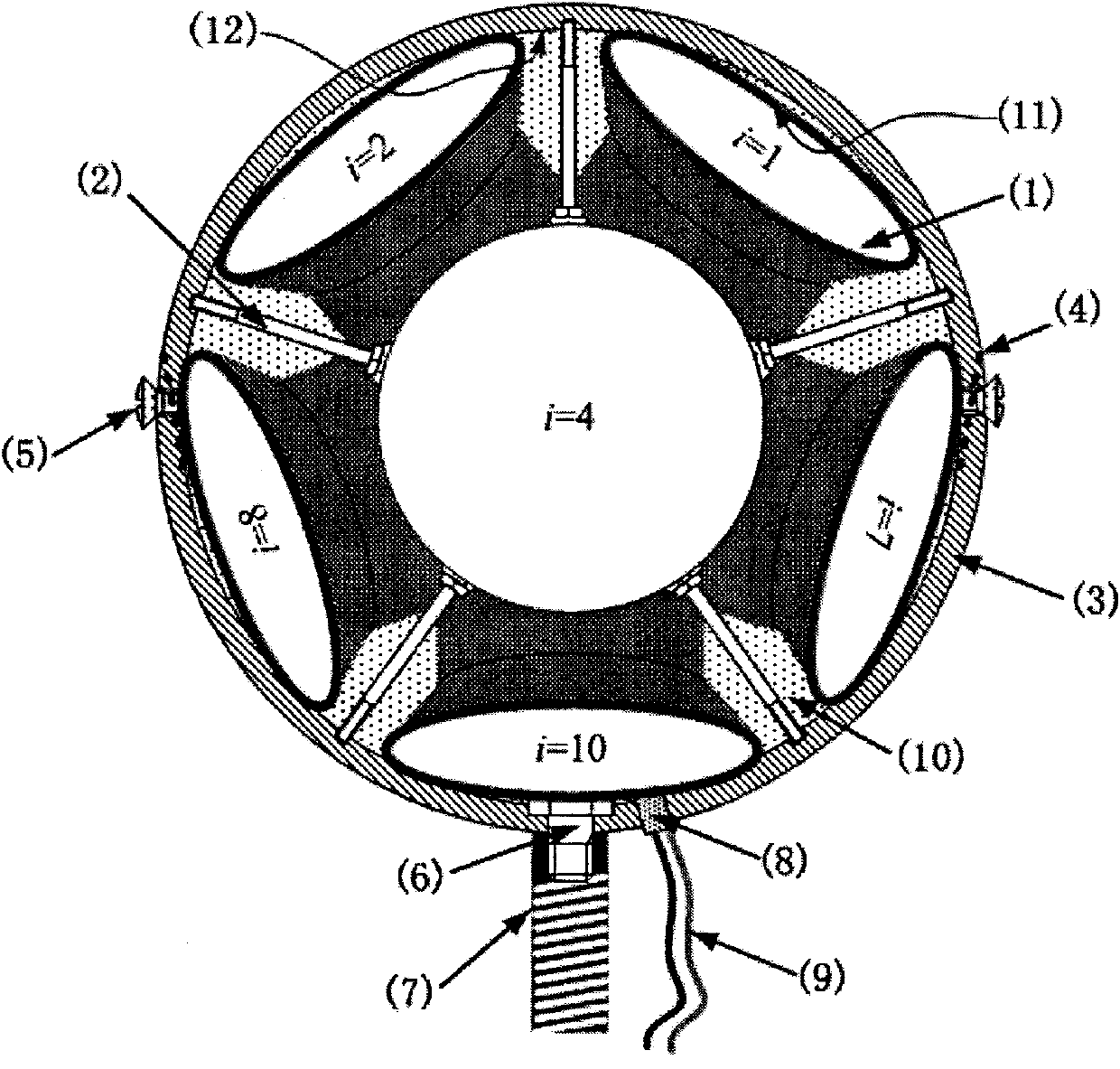 Spherical regular dodecahedron sound source used for near-field HRTF measurement and design method thereof