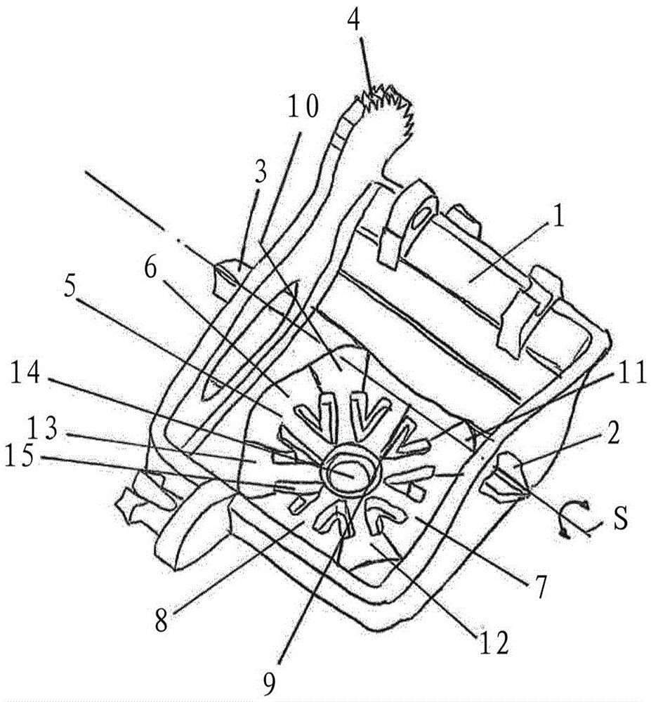 Belt retractor with a self-aligning sensor device sensitive to vehicle accelerations