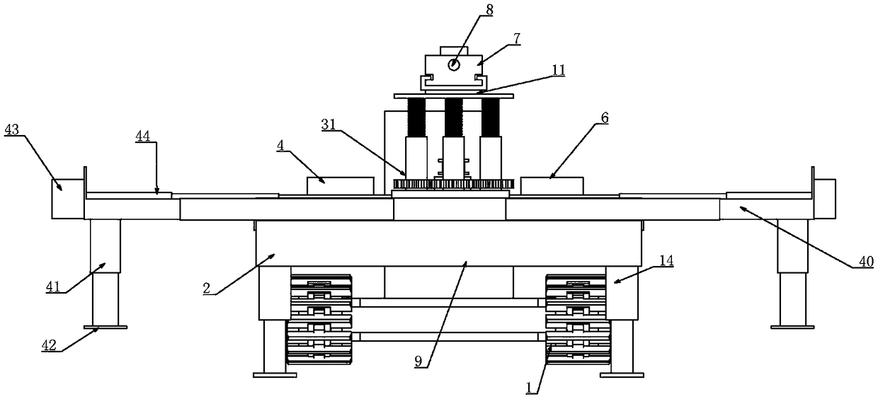 Crawler-type small-footage multi-angle rotating horizontal hole forming device