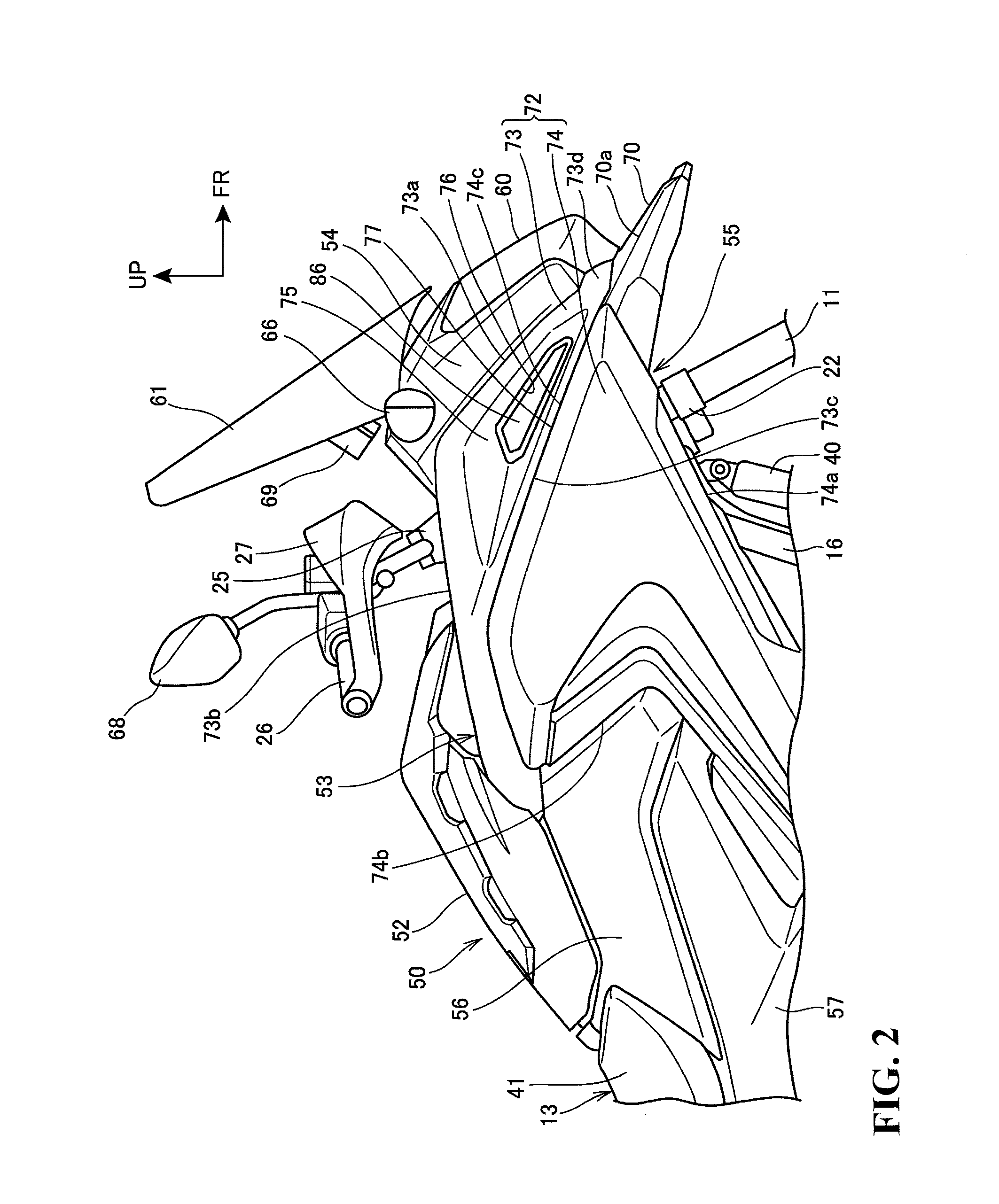 Side cover structure of saddle-ride-type vehicle