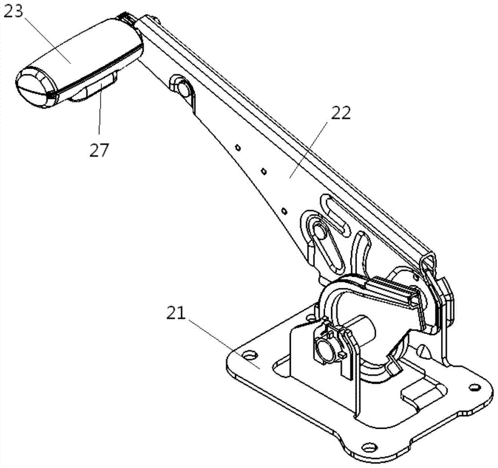 Parking joystick and car