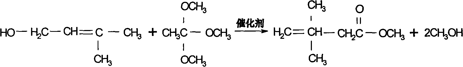 Preparation process of 3,3-dimethyl-4-pentenoic acid methyl ester