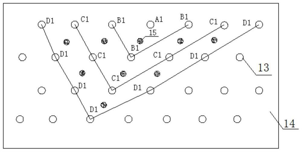 A blasting method for anti-rejection blasting of layered rock mass with a gentle dip angle