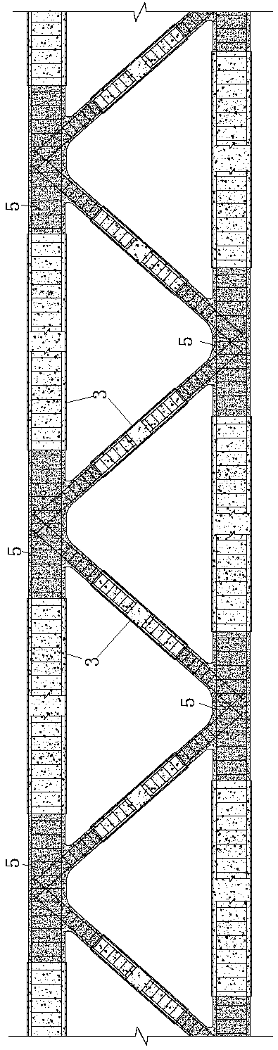 Steel pipe restraining concrete joint structure, corresponding truss structure and construction method