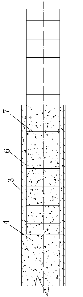 Steel pipe restraining concrete joint structure, corresponding truss structure and construction method