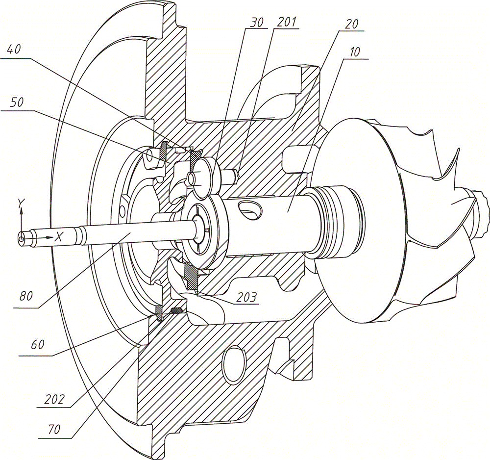 Turbocharger integral type bearing with locating mechanism