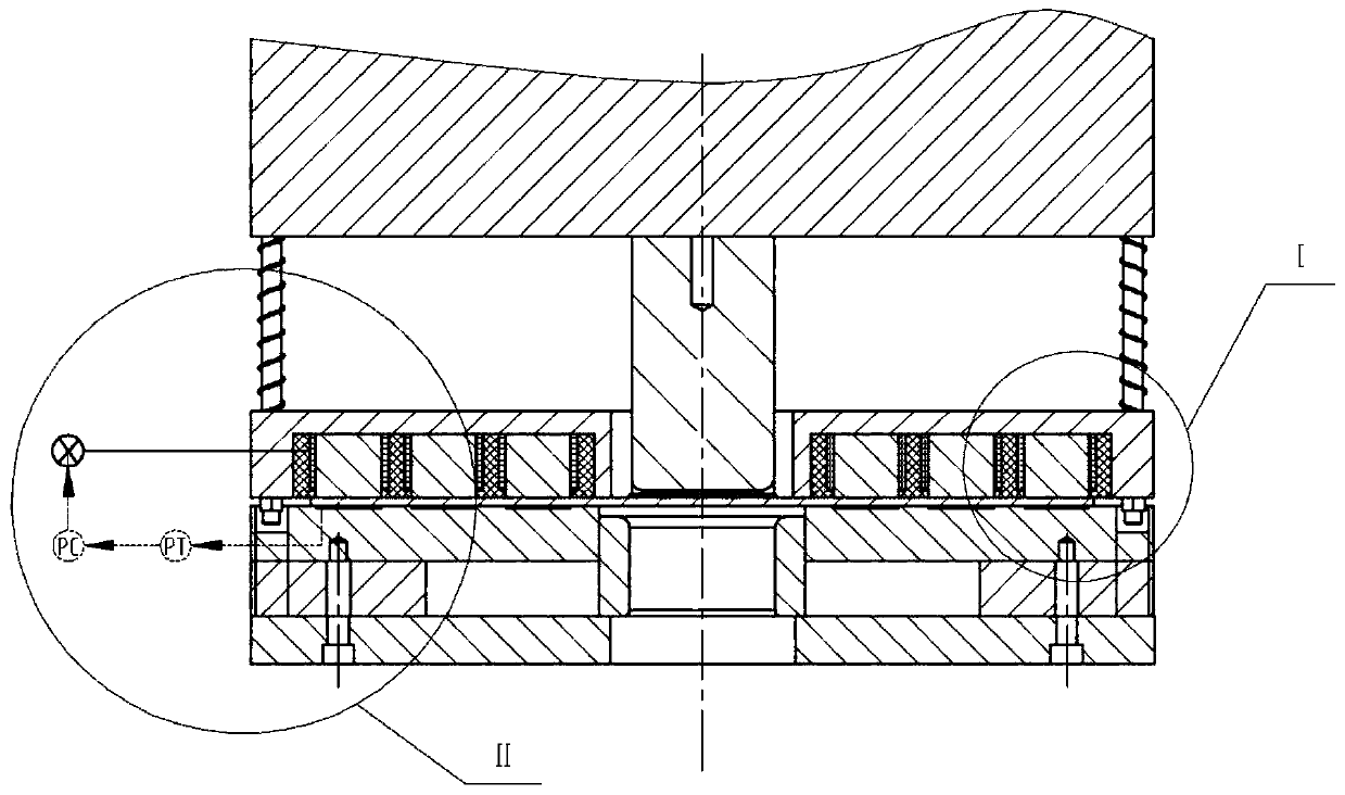 Block edge pressing device based on electric control permanent magnet technology and edge pressing force control method