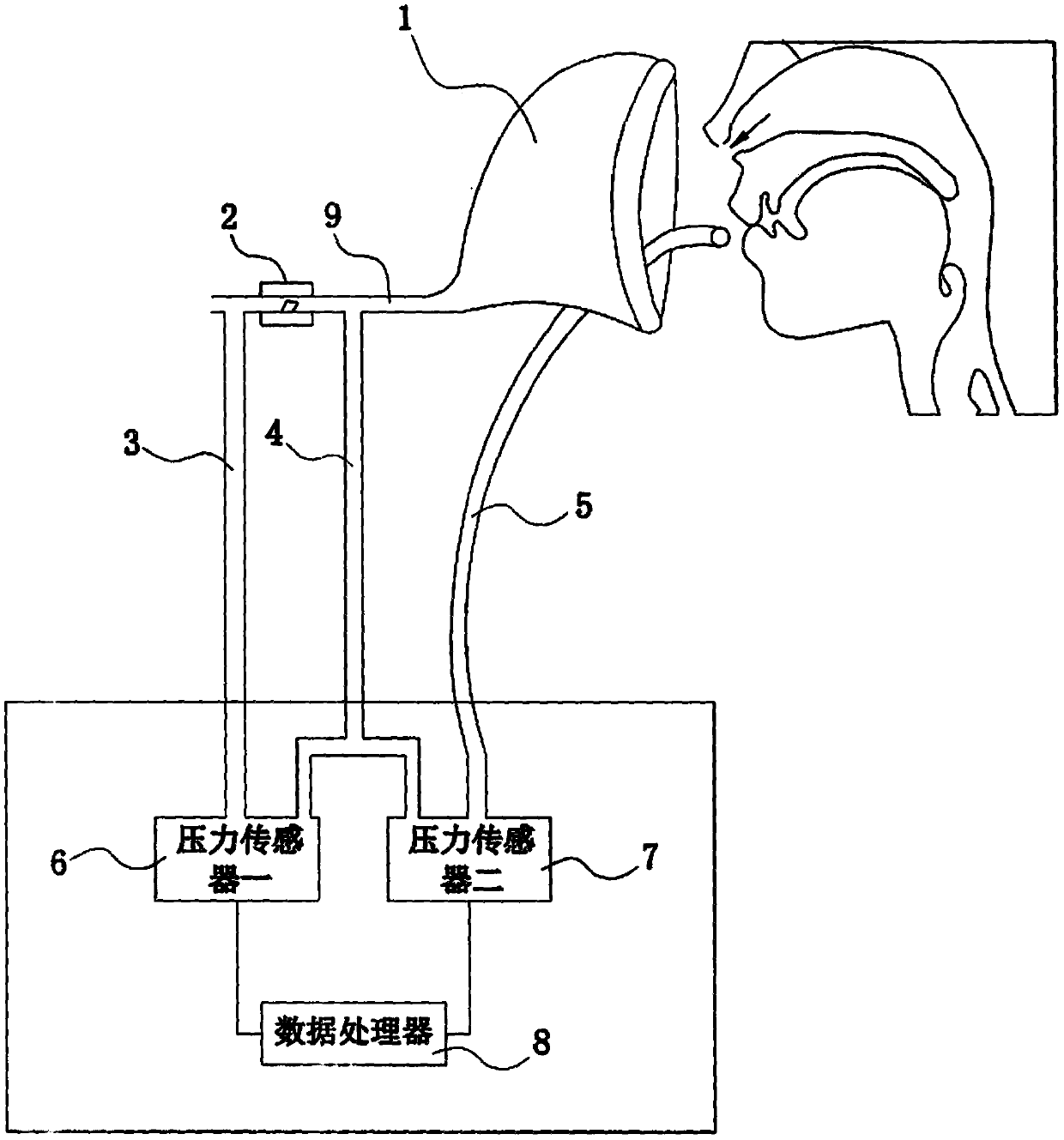 Nasal resistance testing device and method