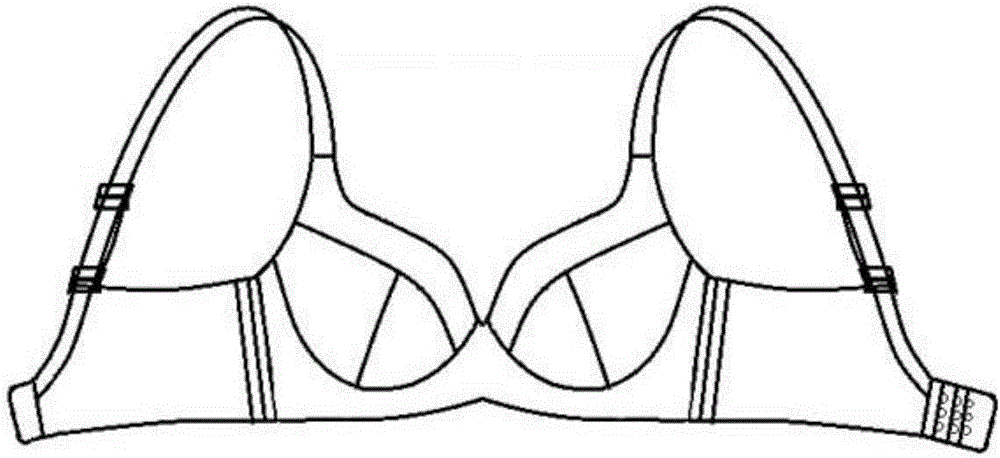 No-center front no-wire quilted bra