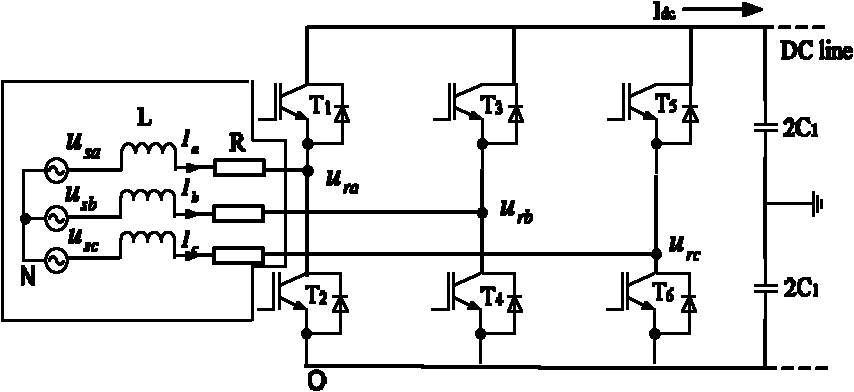 Control method of alternating voltage sensorless high voltage direct current transmission converter