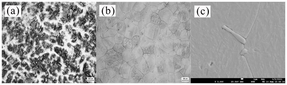 Two-stage homogenization treatment process for H13 die steel