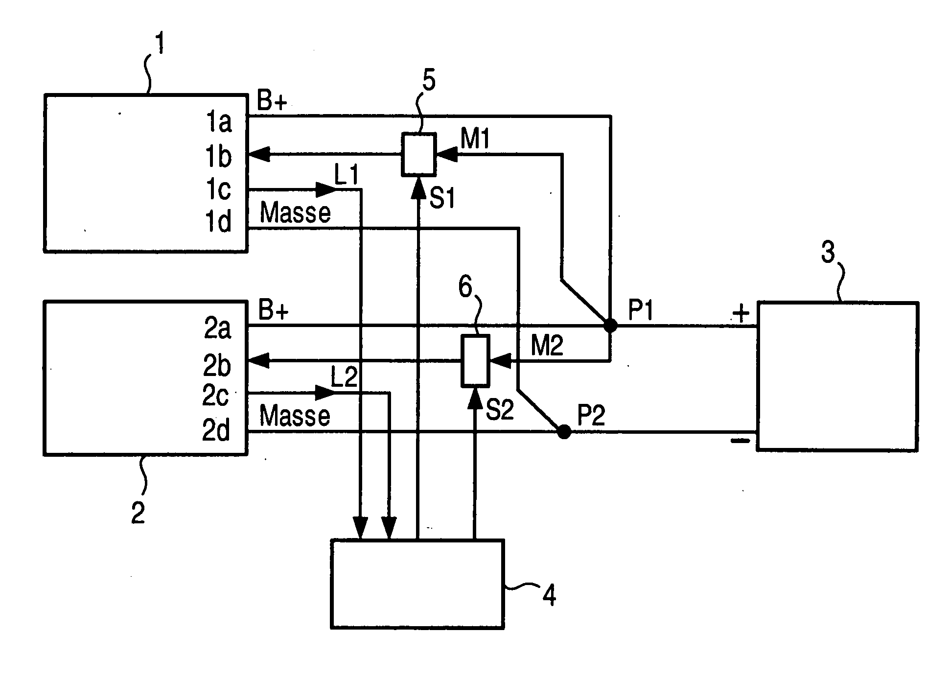 Voltage supply device having a plurality of generators connected in  parallel