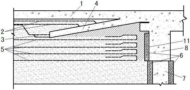 Structure and method for controlling jointless abutment back subsidence and pavement cracking by using reinforcement geotextile