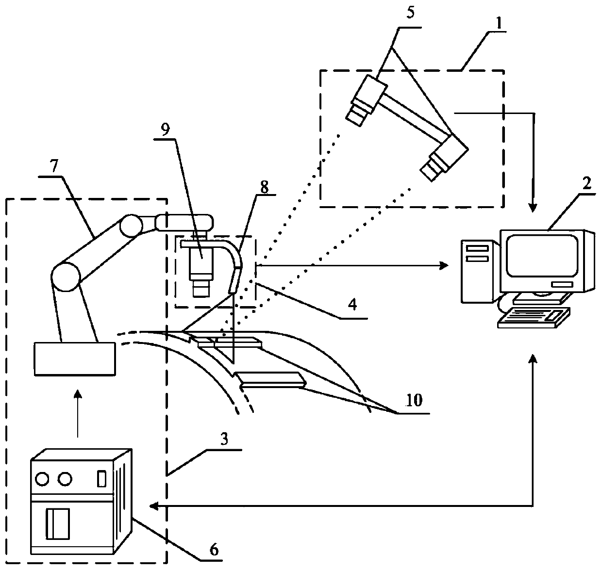 Intelligent high-speed train white body assembly quality detection device and method