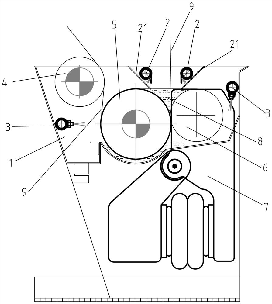 High-efficiency double-carrying mechanism of continuous open-width cold-batch dyeing/bleaching pad