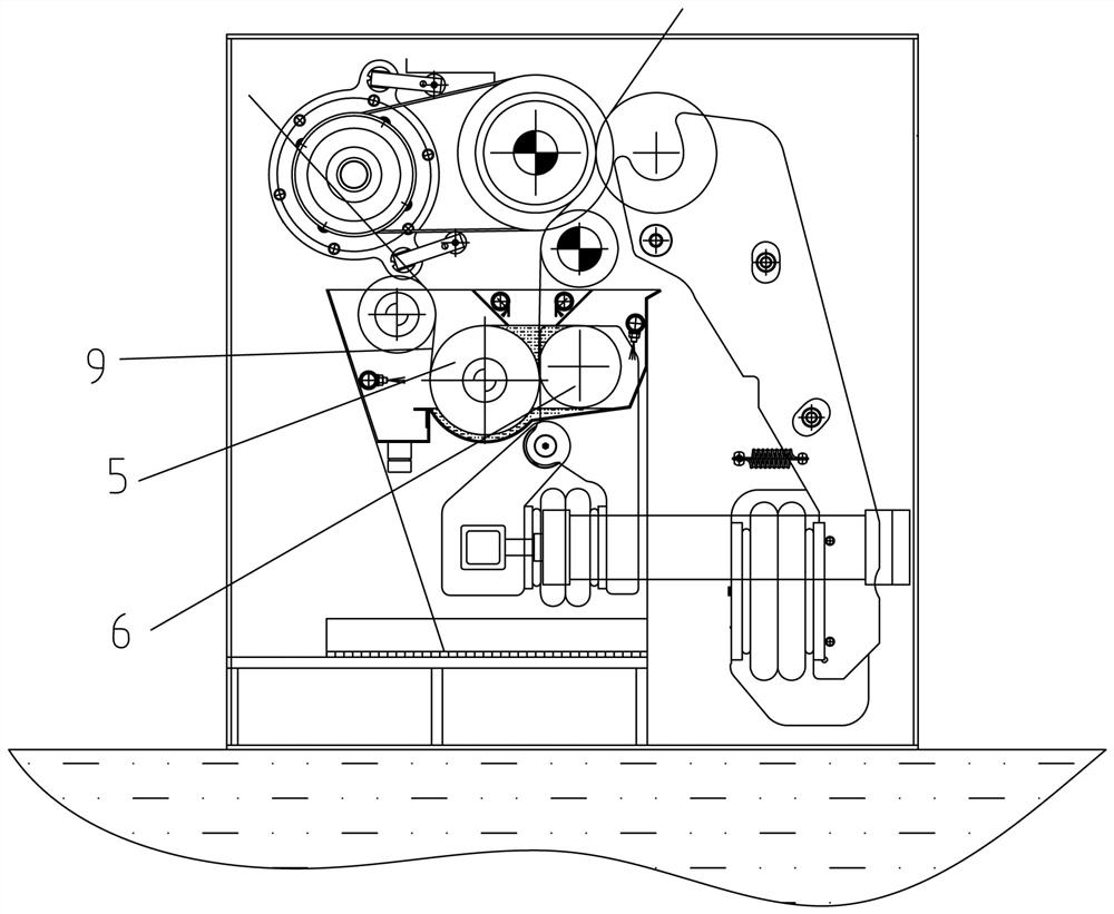 High-efficiency double-carrying mechanism of continuous open-width cold-batch dyeing/bleaching pad