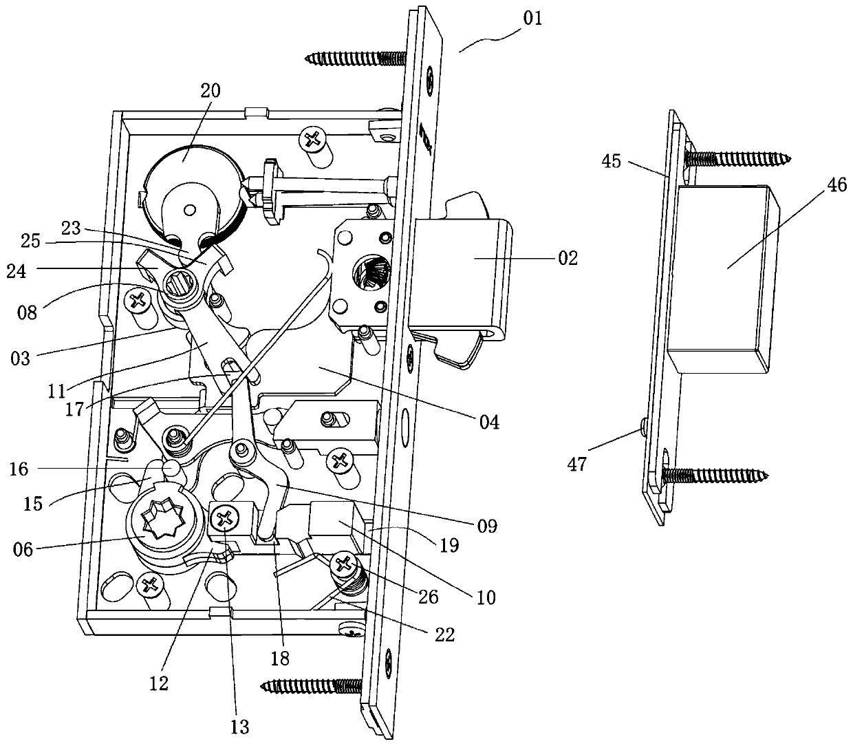 Handle locking type mechanical lock