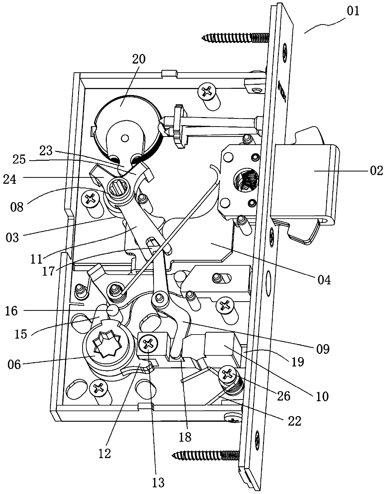 Handle locking type mechanical lock