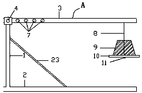 Concrete permeability coefficient testing apparatus and method under actions of dry-wet cycle and tensile stress