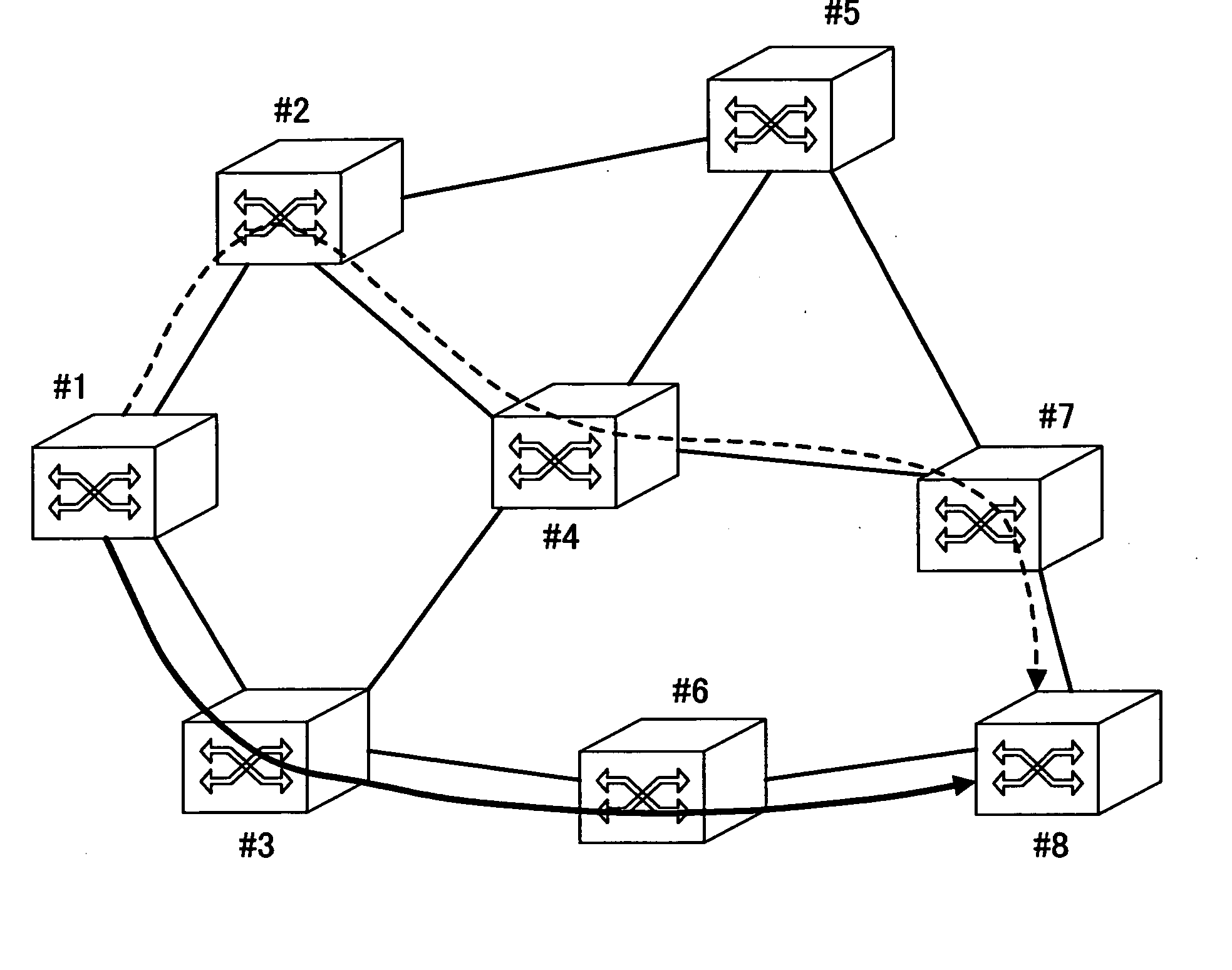 Device and method for correcting a path trouble in a communication network
