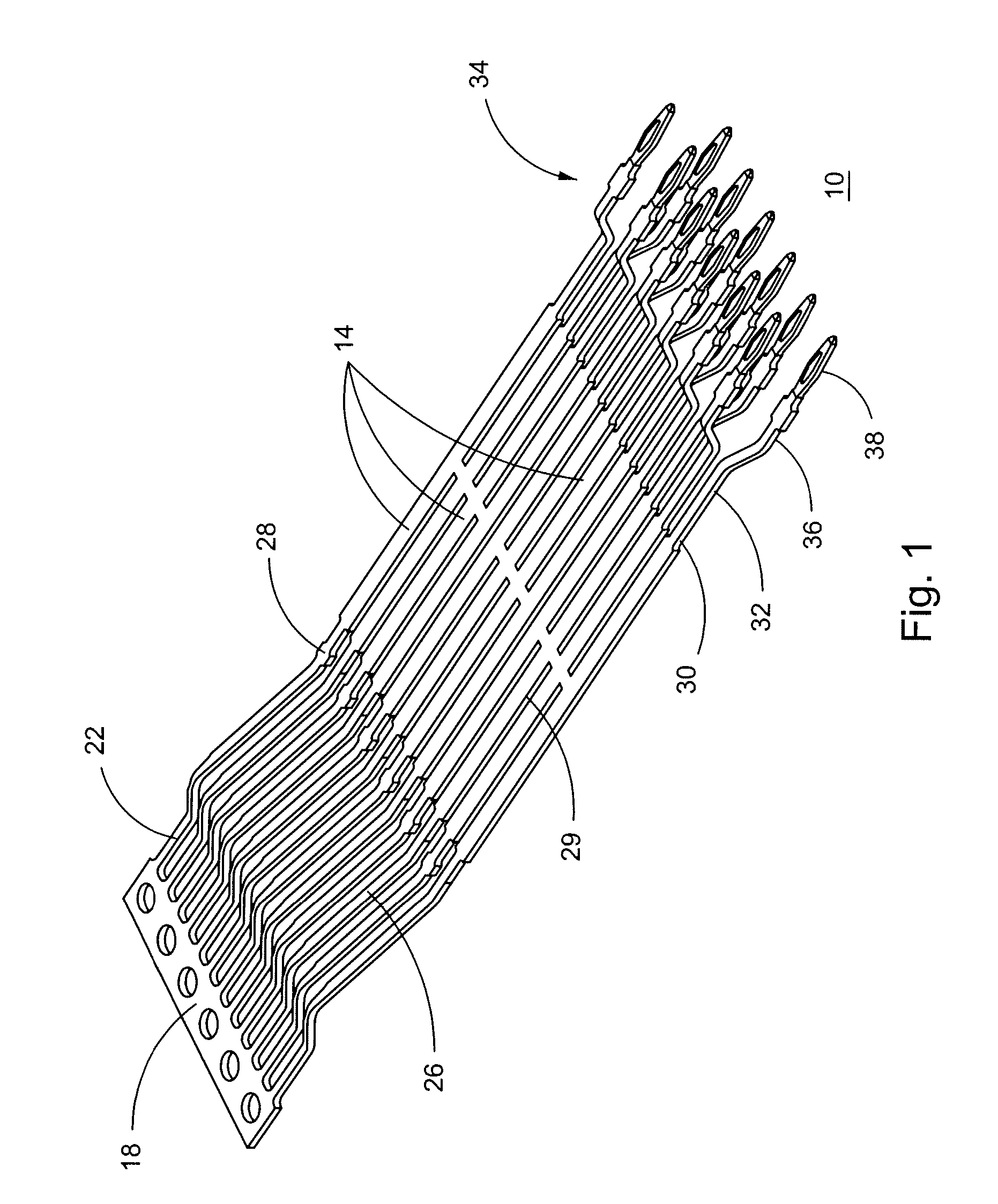 Overmolded Electrical Contact Array