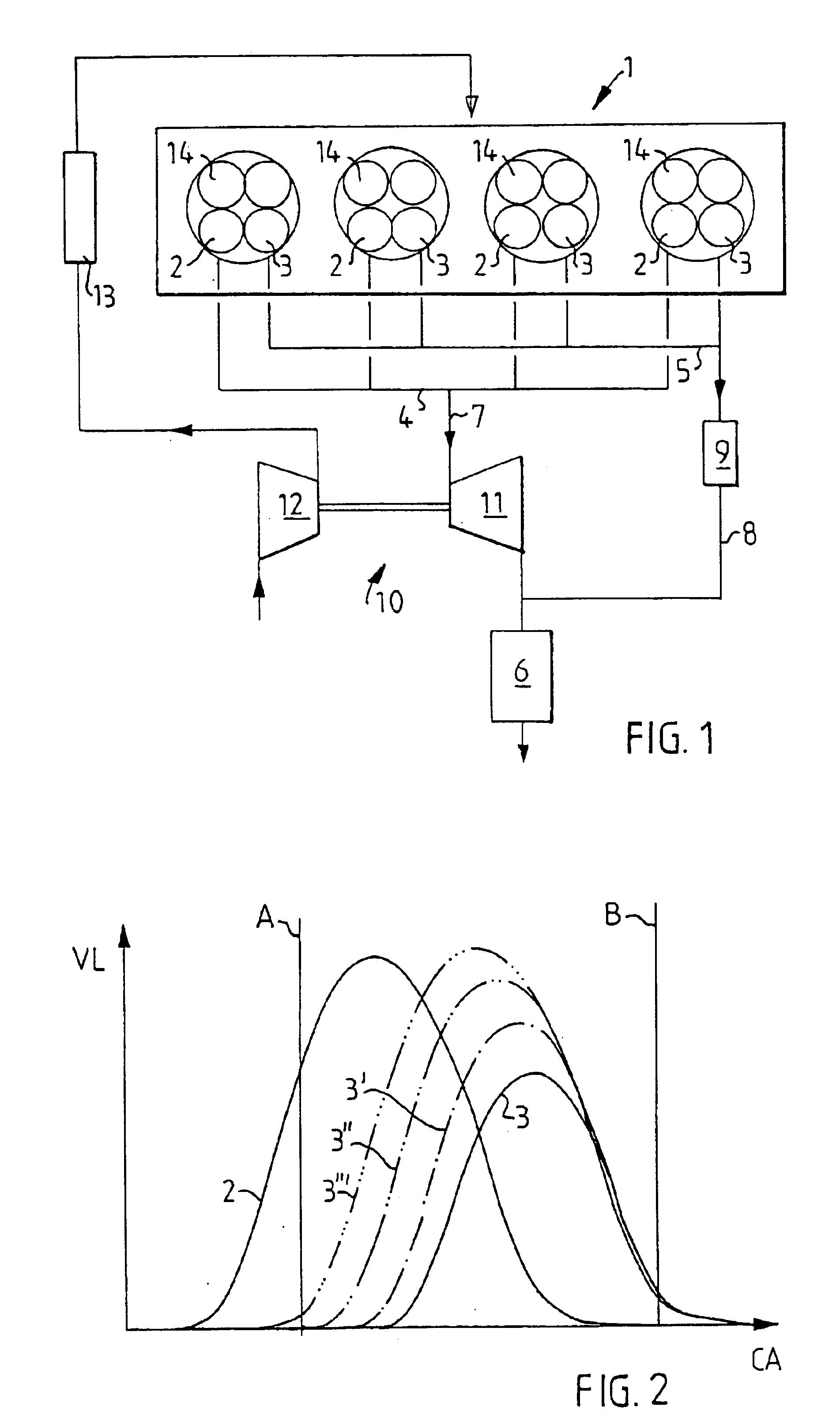 Method for controlling the charging pressure at a turbocharged combustion engine, and a corresponding combustion engine