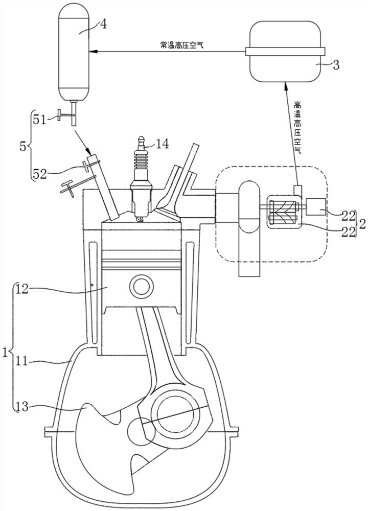 Power system without air intake and compression stroke