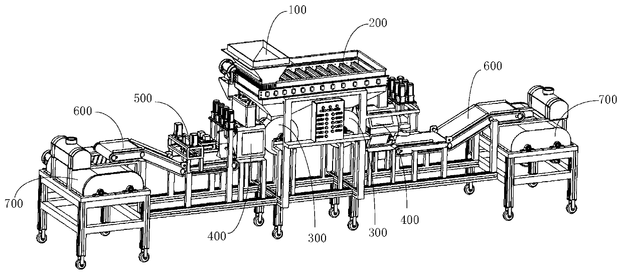 Seed potato grading and slicing device for potato