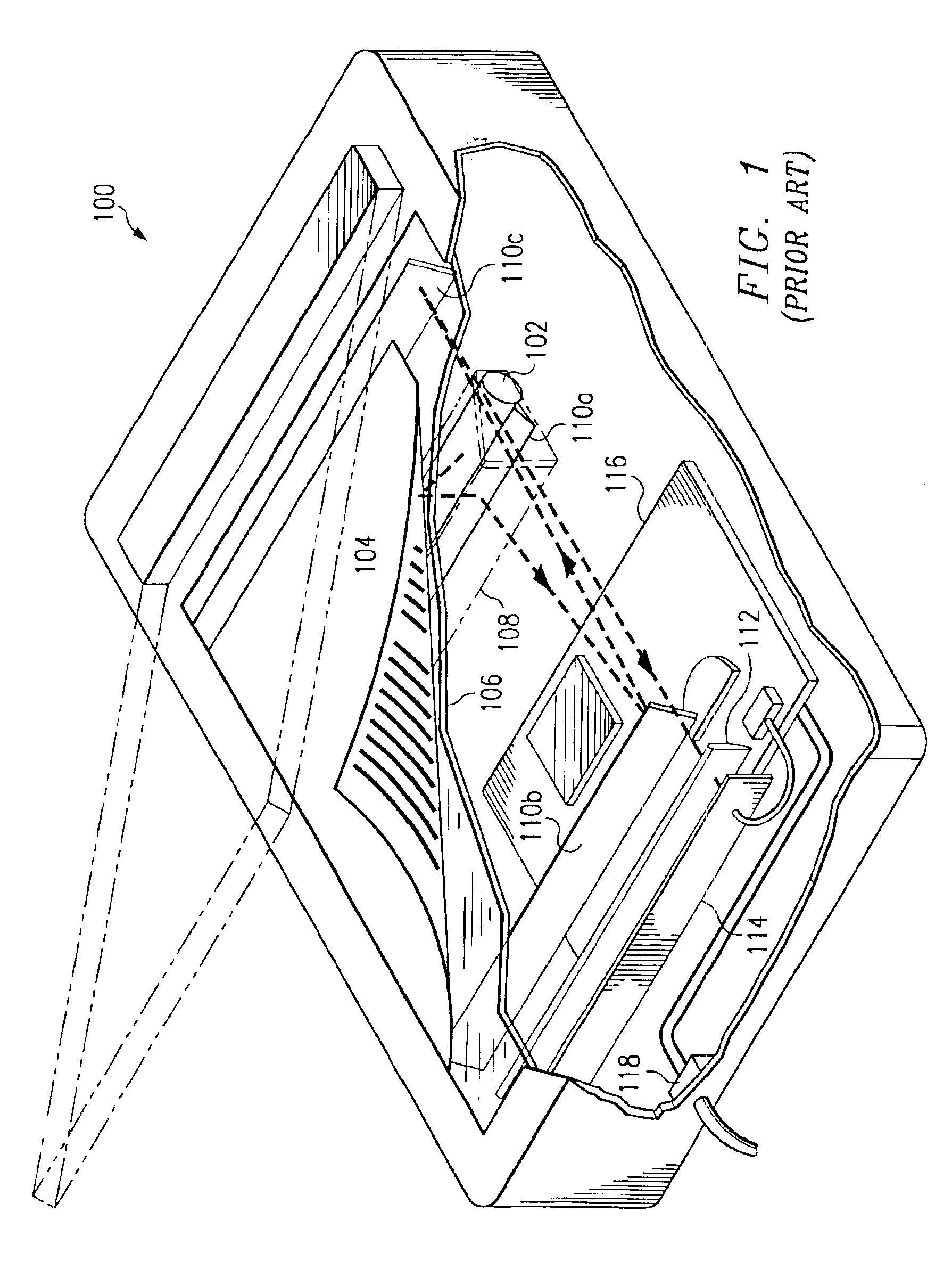 Method and system for scanning an image using a look-down linear array scanner