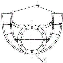 Two-stroke diesel engine admission passage