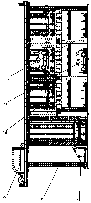 Comb type double-layer parking garage