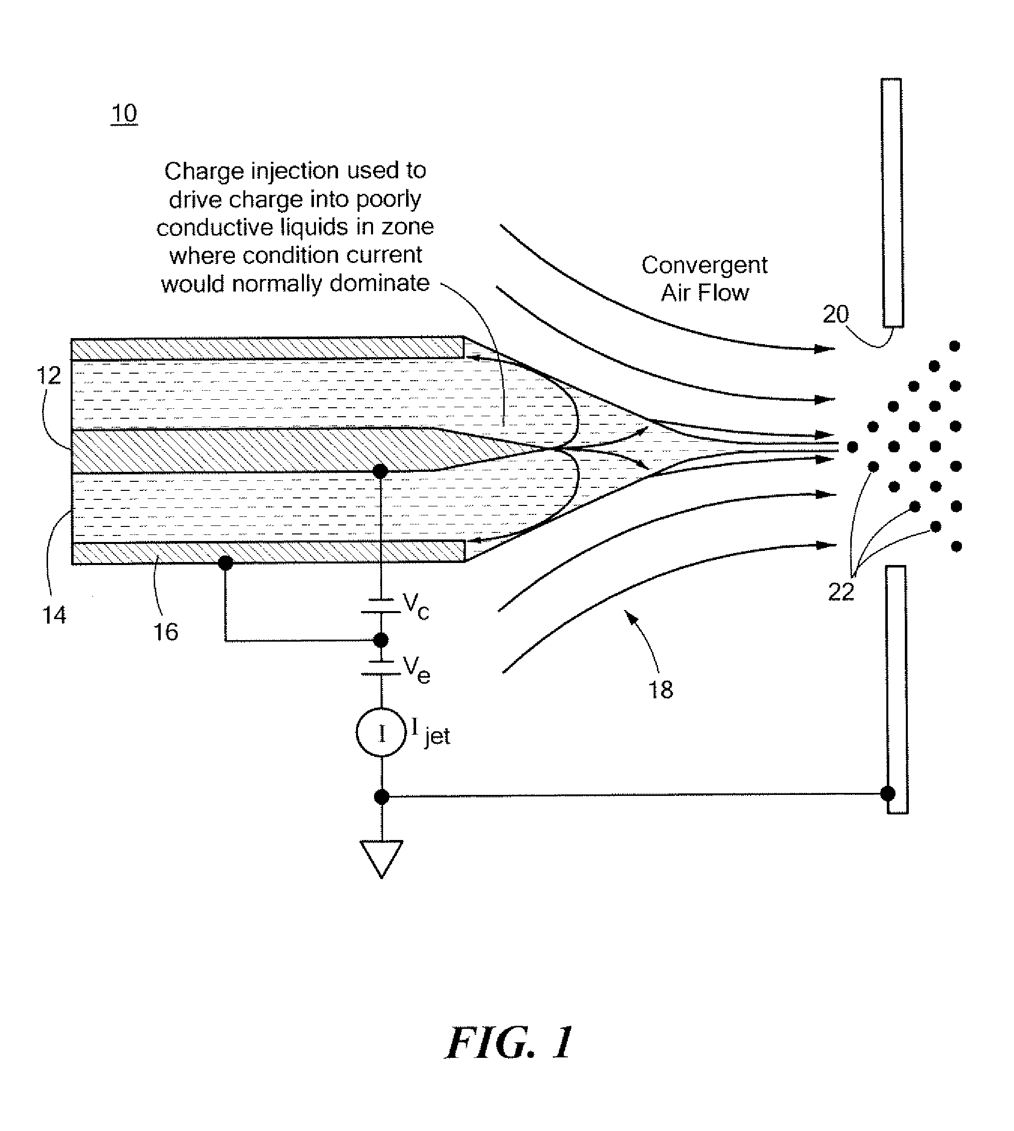 Charge injected fluid assist liquid atomizer