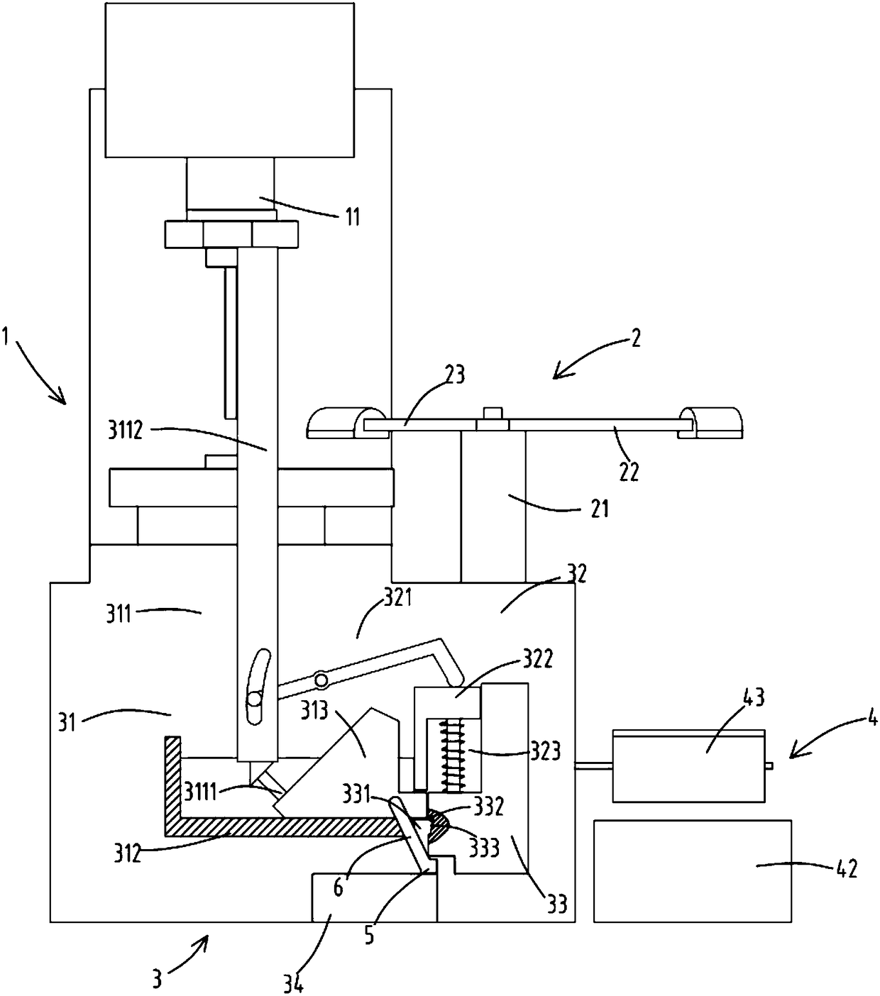 A continuous processing equipment that uses electromagnetic suction to realize automatic cutting and waste collection