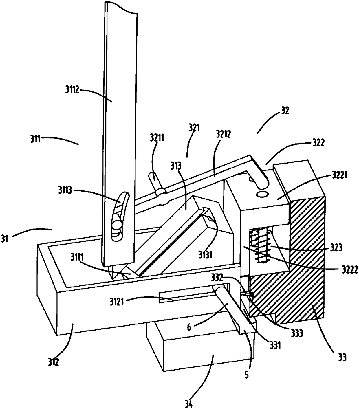 A continuous processing equipment that uses electromagnetic suction to realize automatic cutting and waste collection