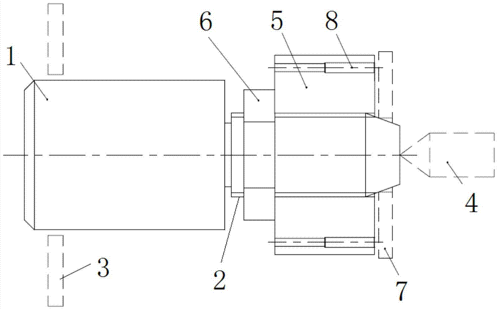 A positioning fixture for lathe processing