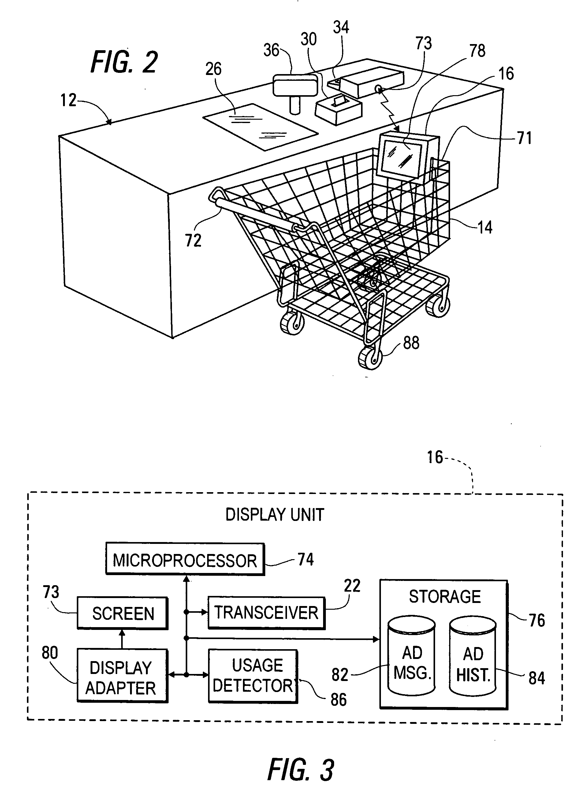 Method and system for measuring effectiveness of shopping cart advertisements based on purchases of advertised items