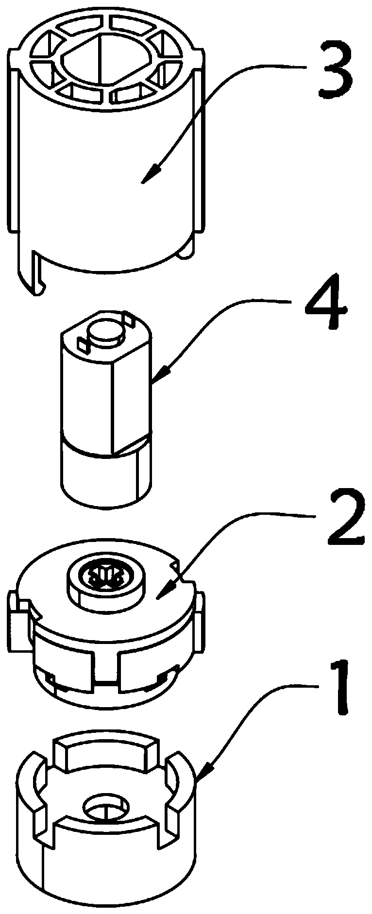 Anti-knocking intelligent lock clutch structure