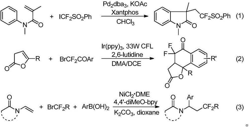 Method for preparing 6-difluoro alkyl ketone