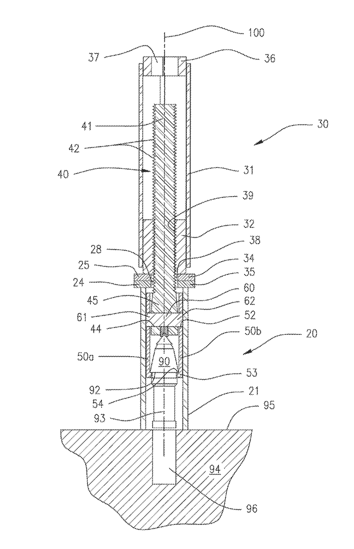 Device for extracting cutting bit from holder