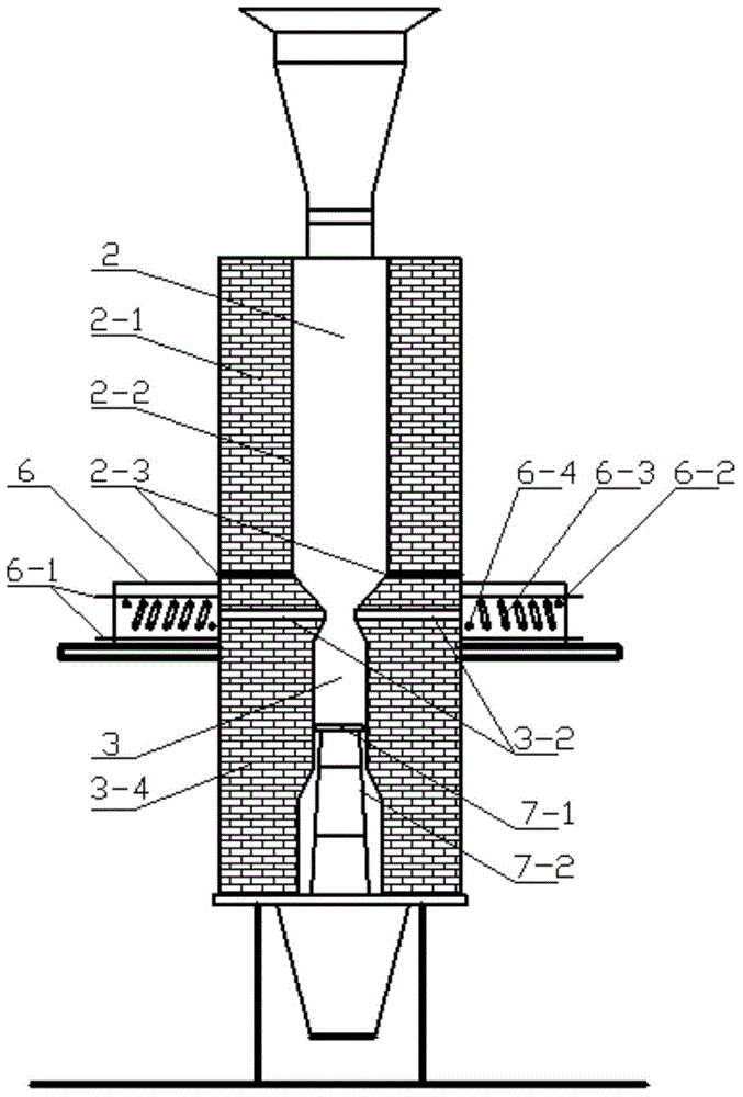 Pulse downdraft type high-temperature fixed bed gasification furnace