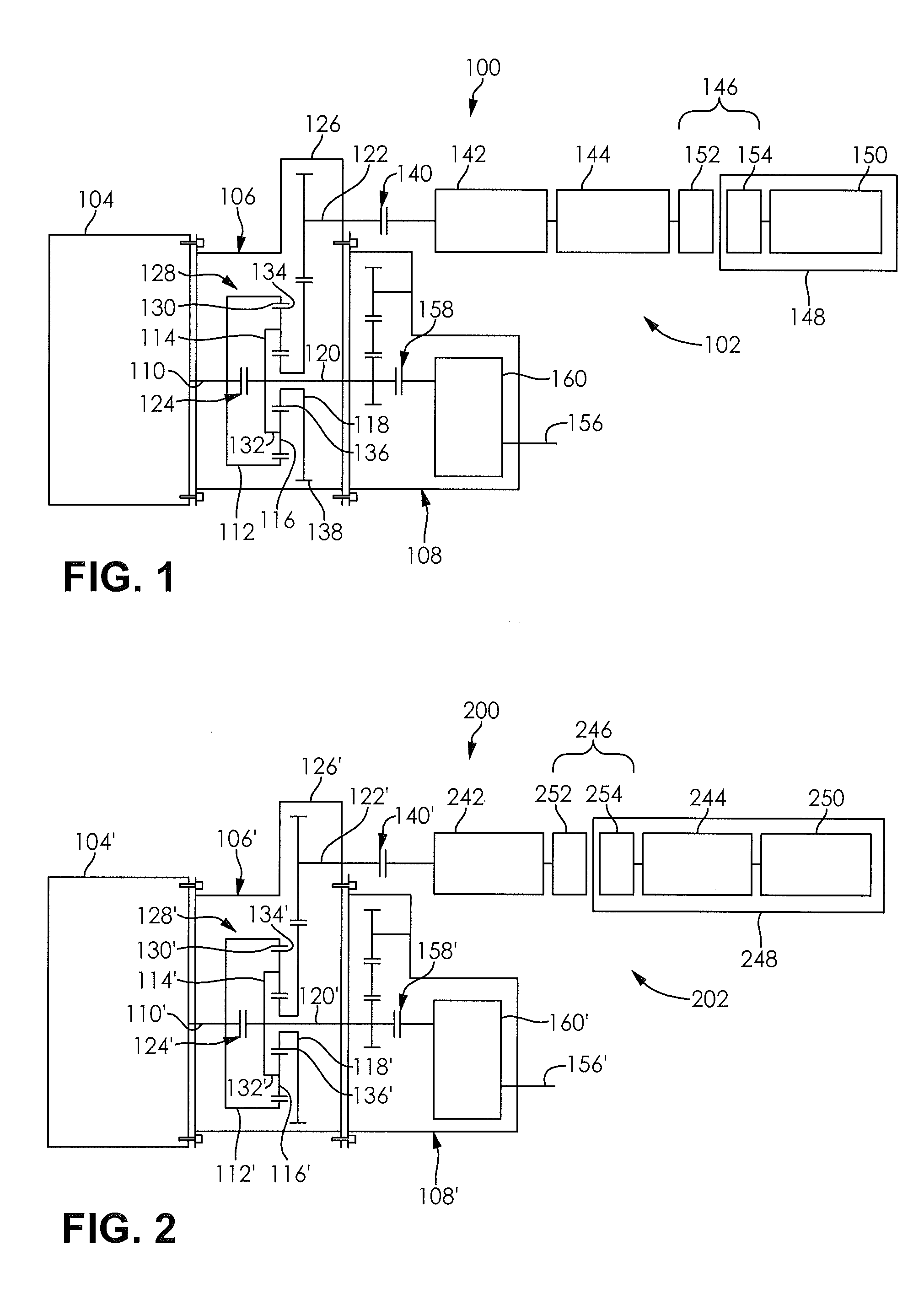 Hybrid drivetrain and method of operation thereof