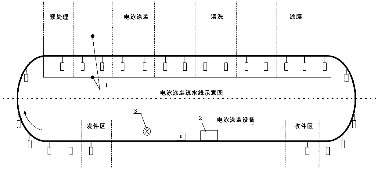 Device for detecting voltage and time of electrophoretic coating