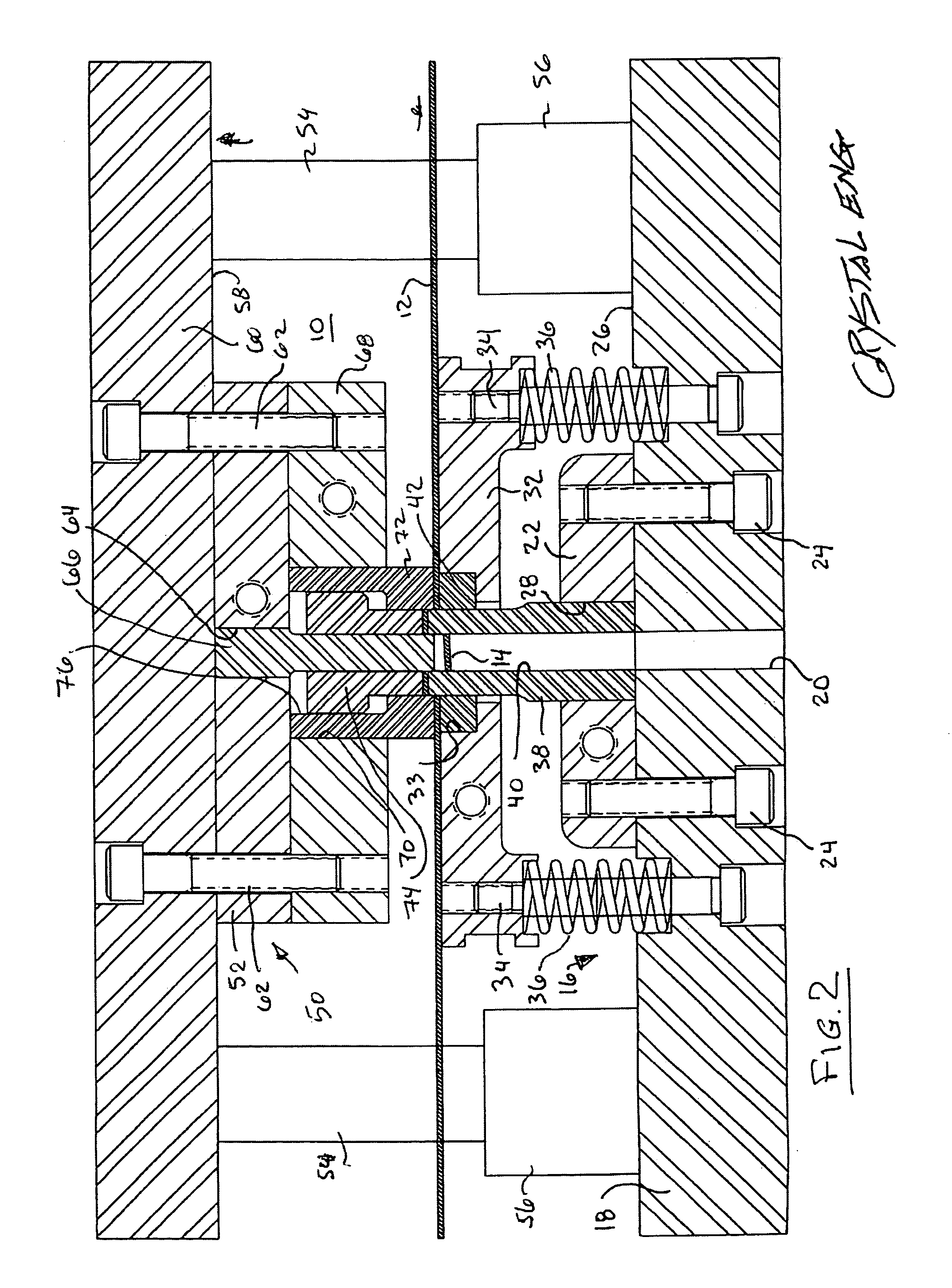 Flexible grip die-alignment arrangement