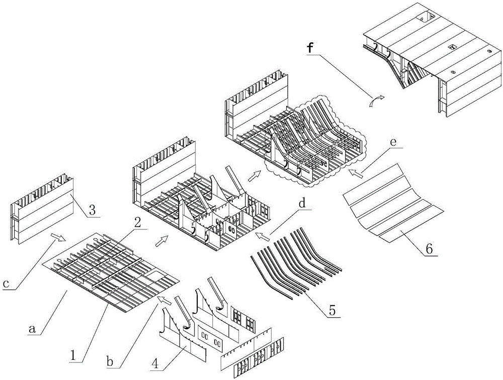 css platform connecting bridge area segmental manufacturing process and special oblique tire frame