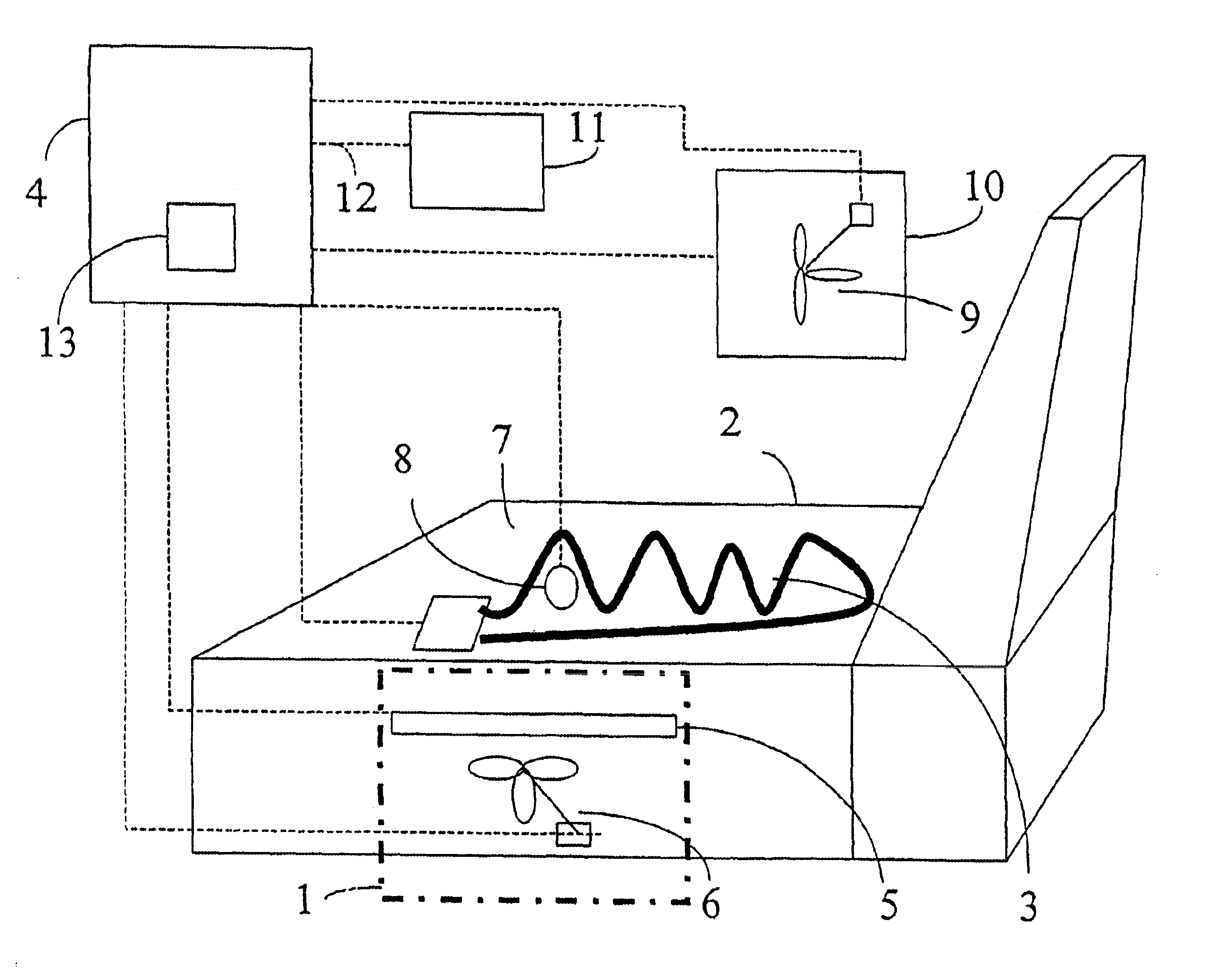 Seat with temperature control and ventilation and safety system for a vehicle