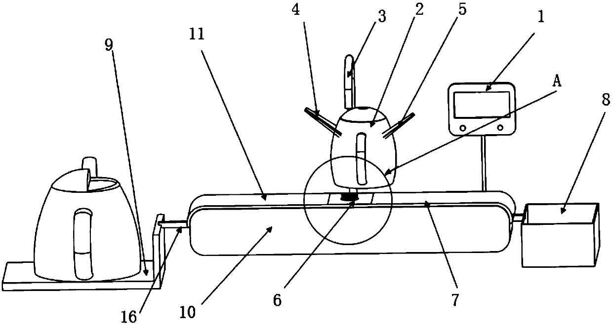 Tea tray device for automatically pouring tea
