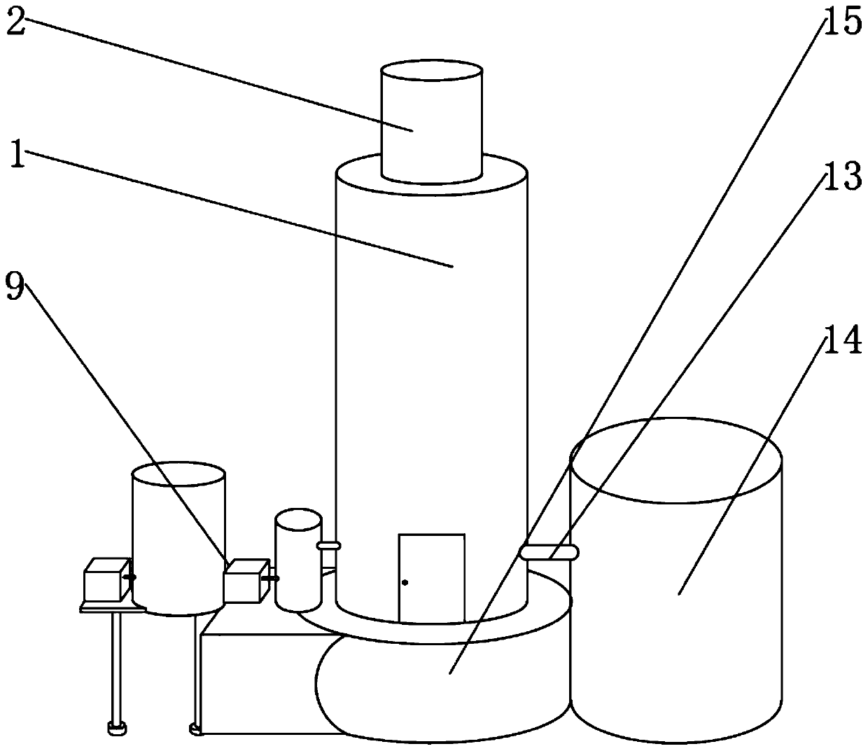 Active lime shaft kiln gas burning modified production device