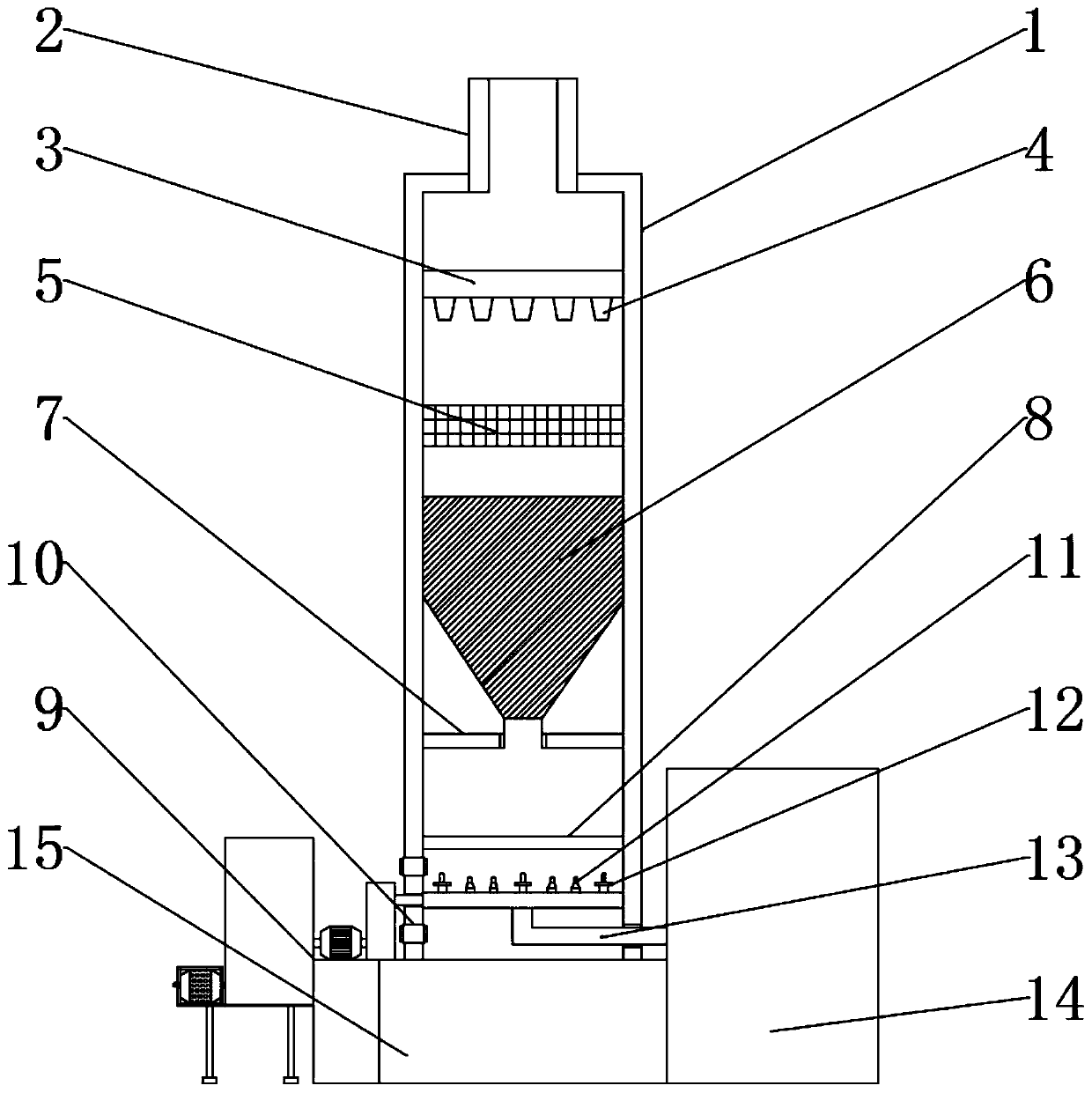 Active lime shaft kiln gas burning modified production device