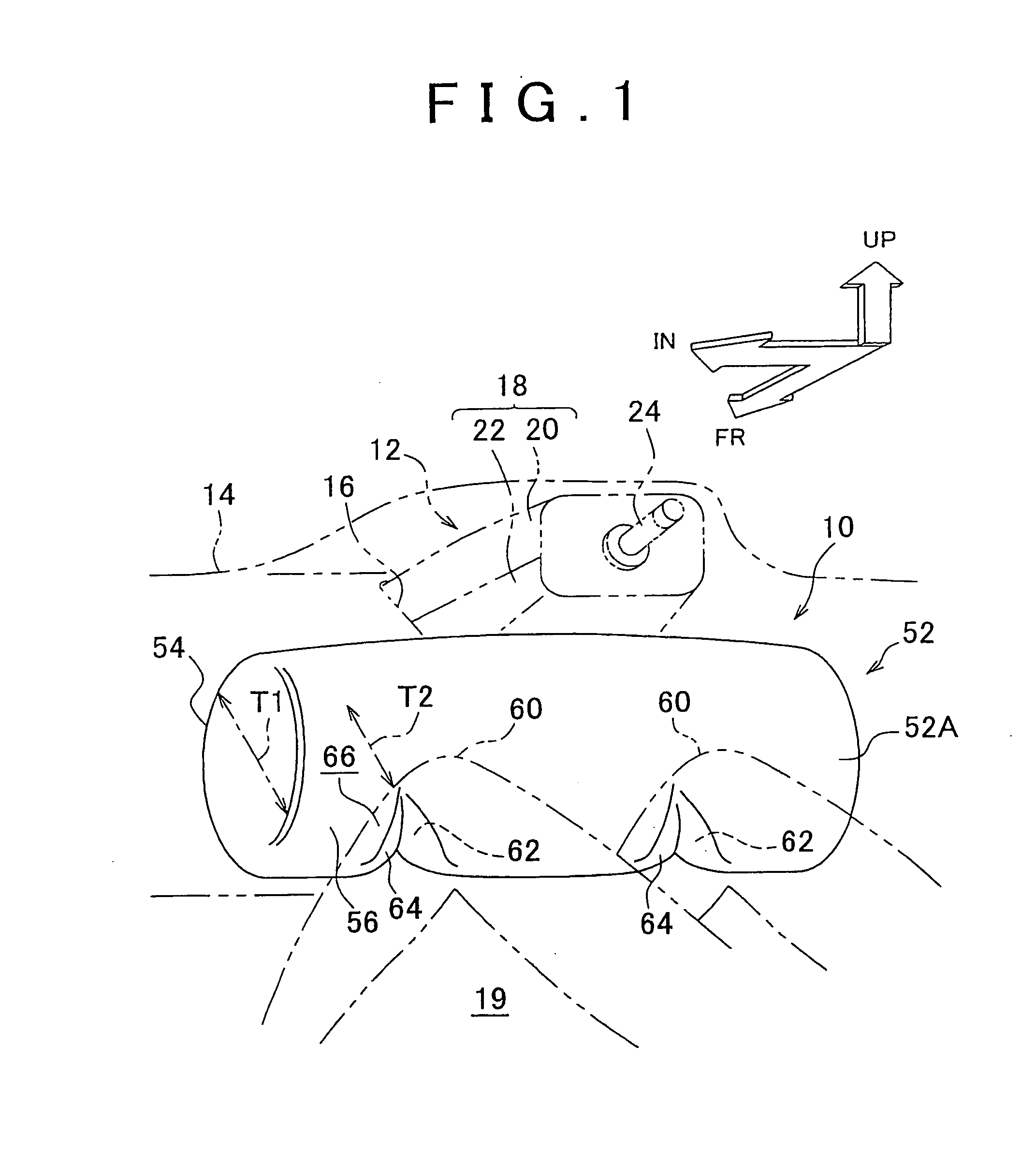 Knee airbag device for vehicle