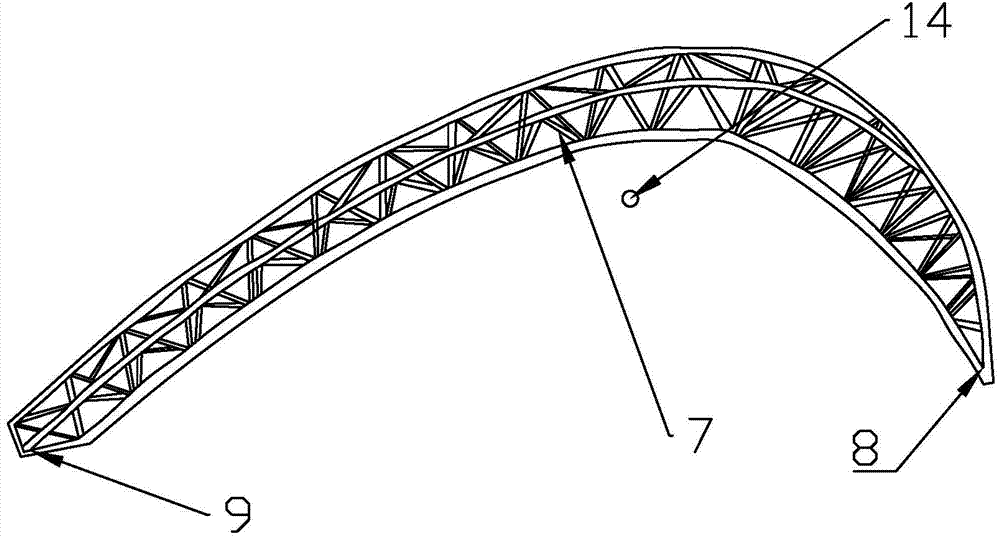 Construction method for three-crane lifting installation used for bow-shaped space truss